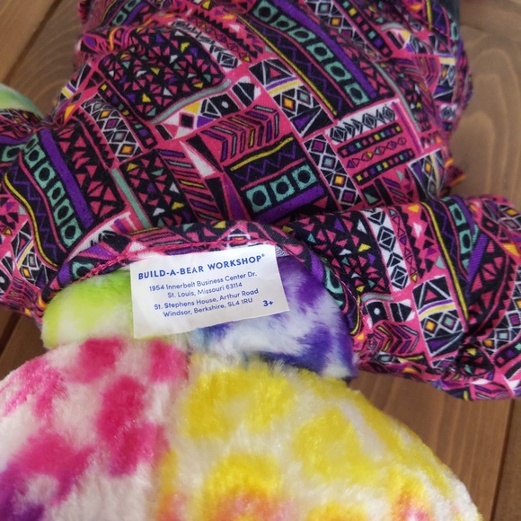 Build a Bear Workshop Colourful Rainbow Leopard Plush Stuffed Animal - Picture 8 of 10